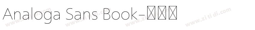 Analoga Sans Book字体转换